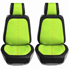 Colorful Ultra Car Seat Cushions - Front Set Neon Green