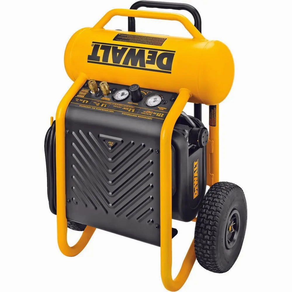 DEWALT D55146-Air Compressor, 225-Psi Max, Hand Carry with Wheels, 4-1/2 Gallon