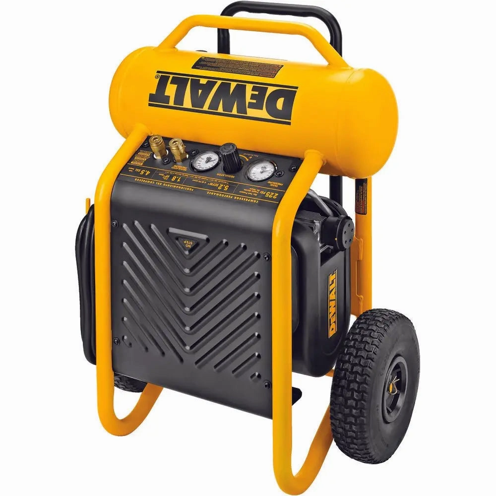 DEWALT D55146-Air Compressor, 225-Psi Max, Hand Carry with Wheels, 4-1/2 Gallon