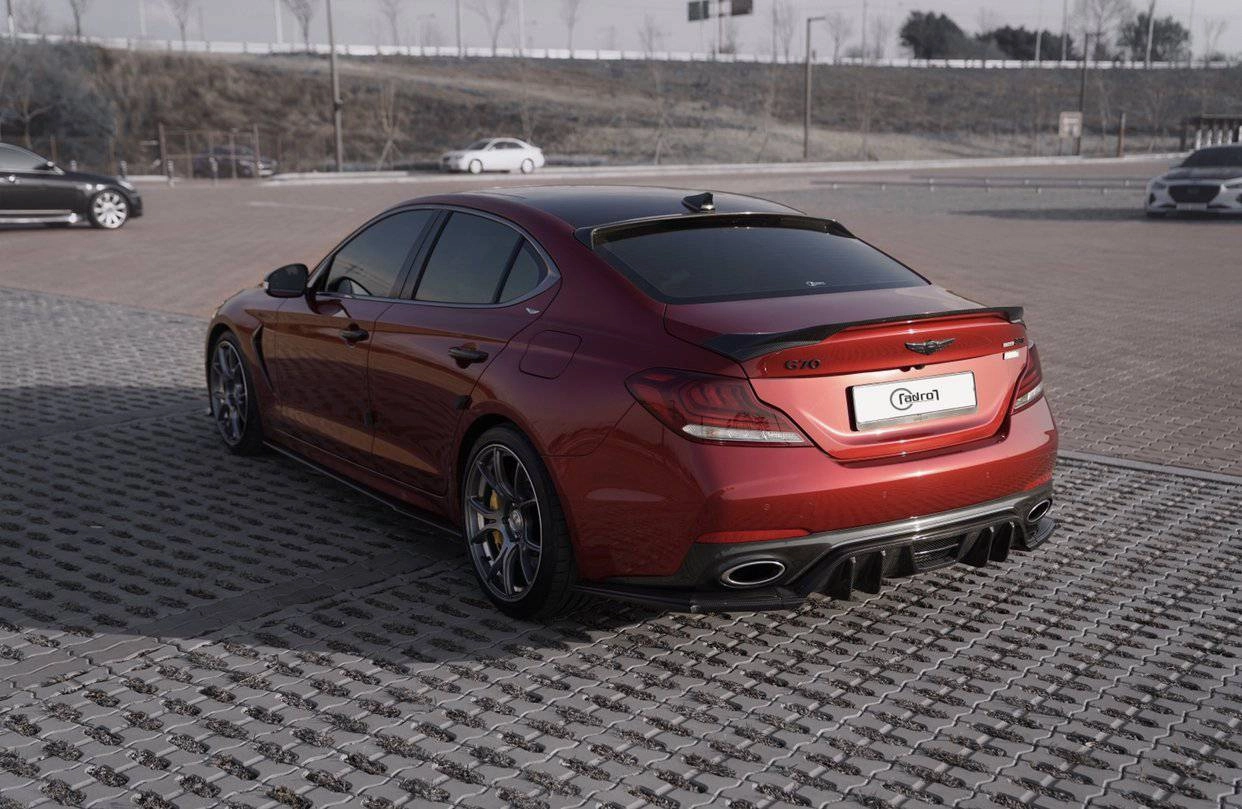 Genesis G70 Carbon Fiber Trunk Spoiler V2 2019-2021