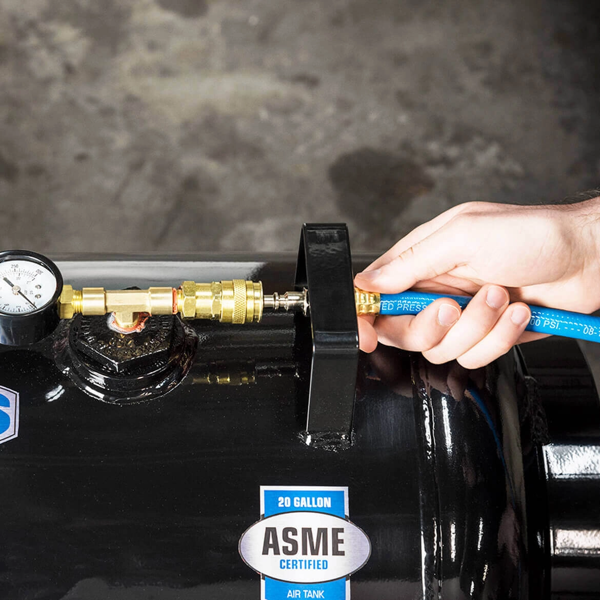 Industrial Air IT20ASME 20 Gallon 175-PSI Vertical/Horizontal Air Receiver Tank