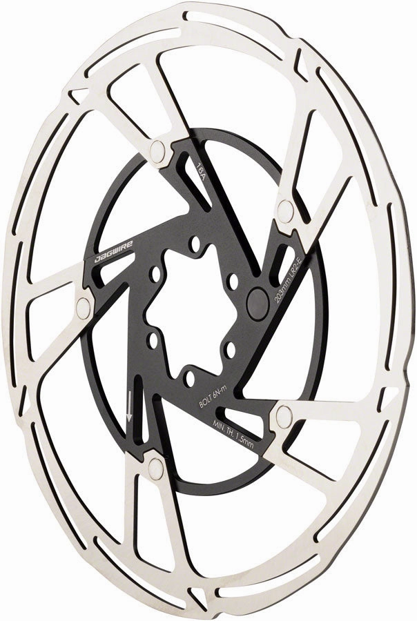 Jagwire Pro LR2-E Ebike Disc Brake Rotor with Magnet - 203mm, 6-Bolt, Silver/Black