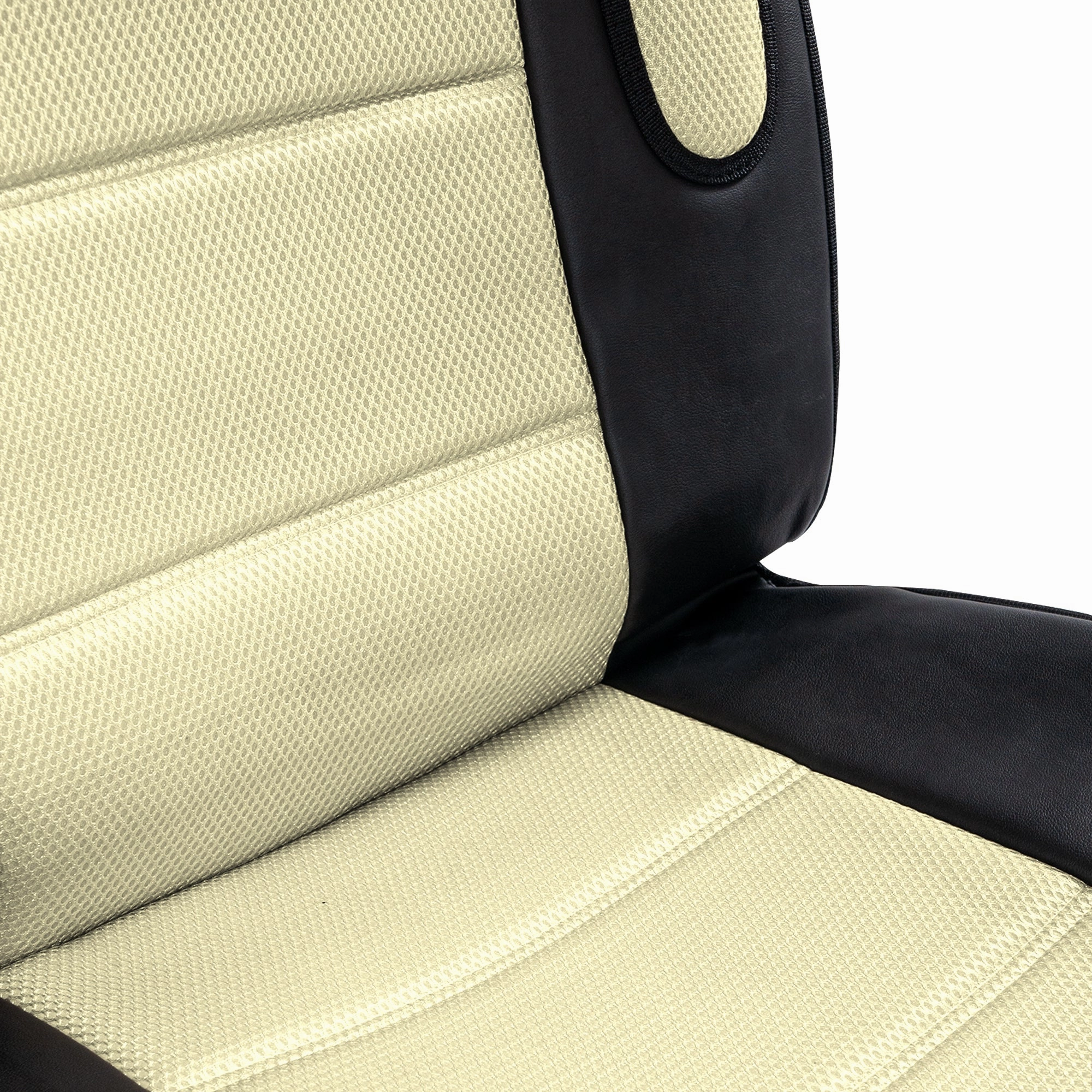 Leatherette Cushion Pads With 3D Air Mesh - Front - Beige