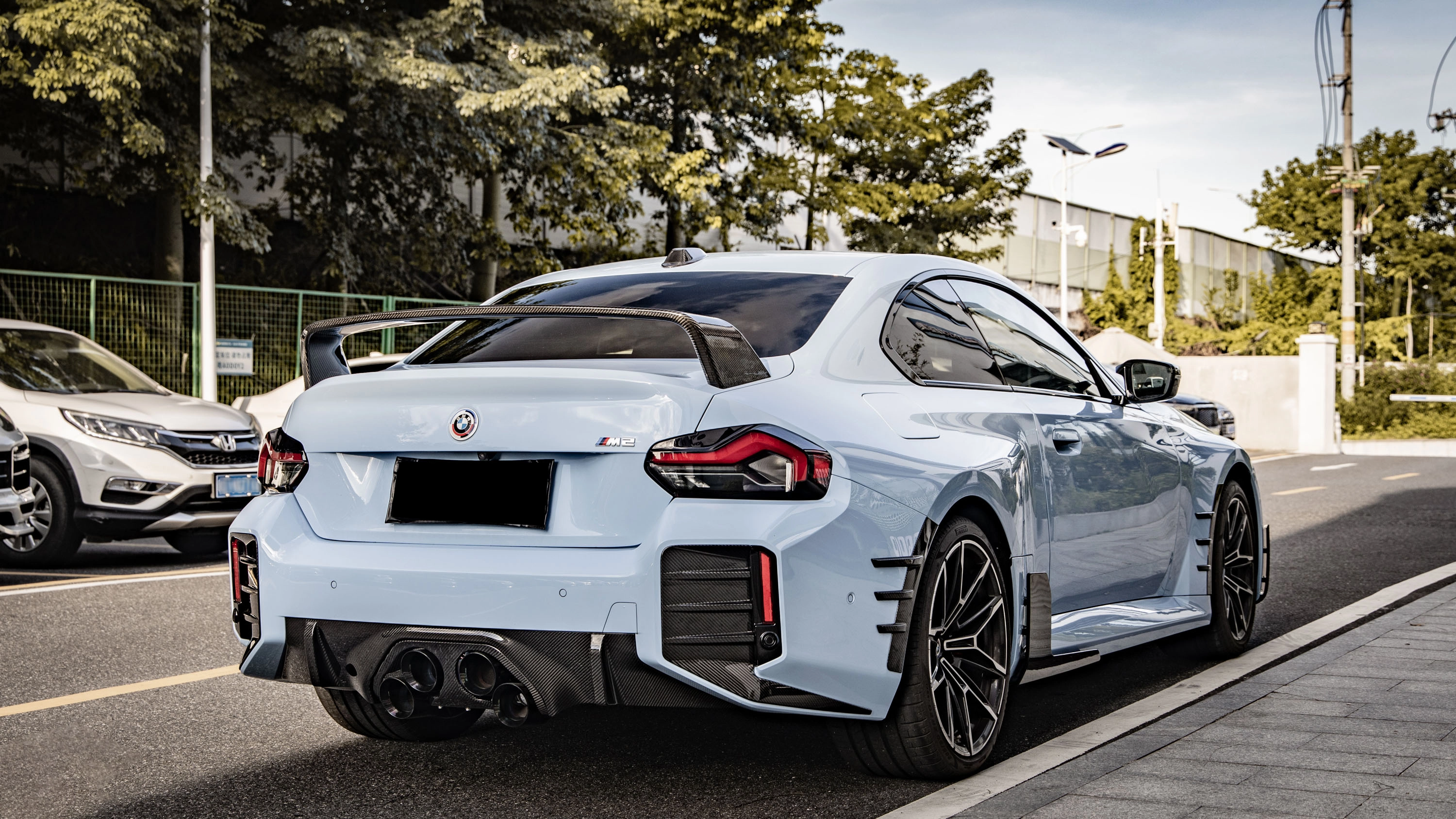M Performance Style Pre Pregged Dry Carbon Fiber Rear Wing Spoiler for BMW 2 Series Coupe G42 2021  / M2 G87 2023 