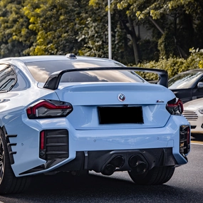 M Performance Style Pre Pregged Dry Carbon Fiber Rear Wing Spoiler for BMW 2 Series Coupe G42 2021  / M2 G87 2023 