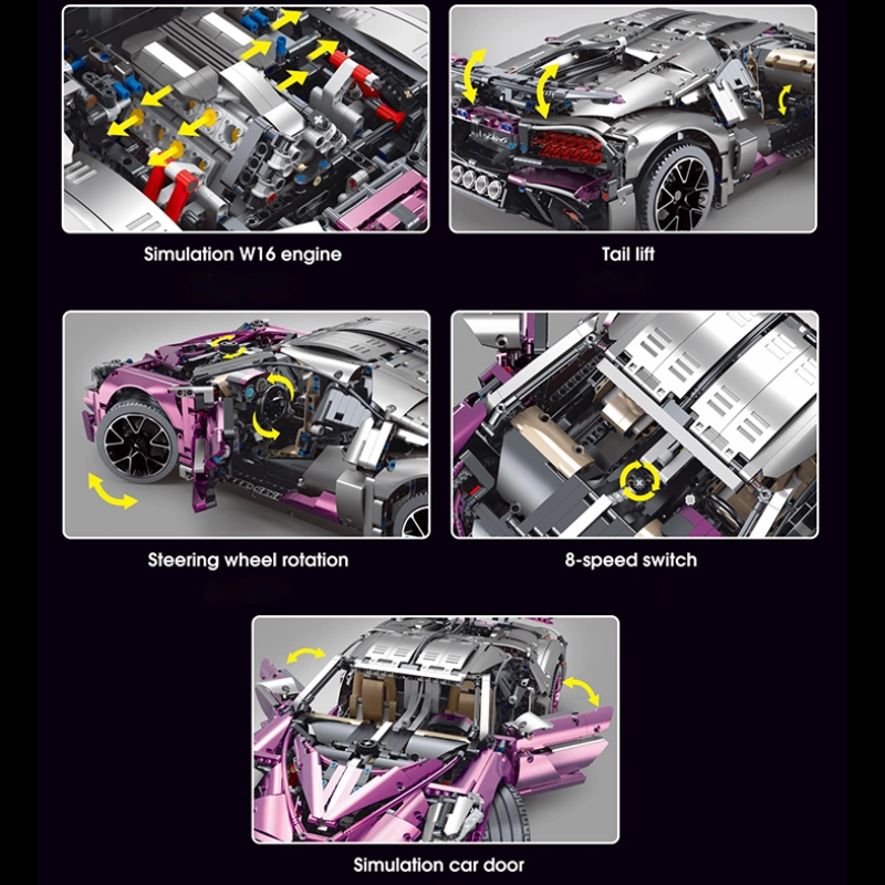 Pink Devil Hypercar 3728pcs