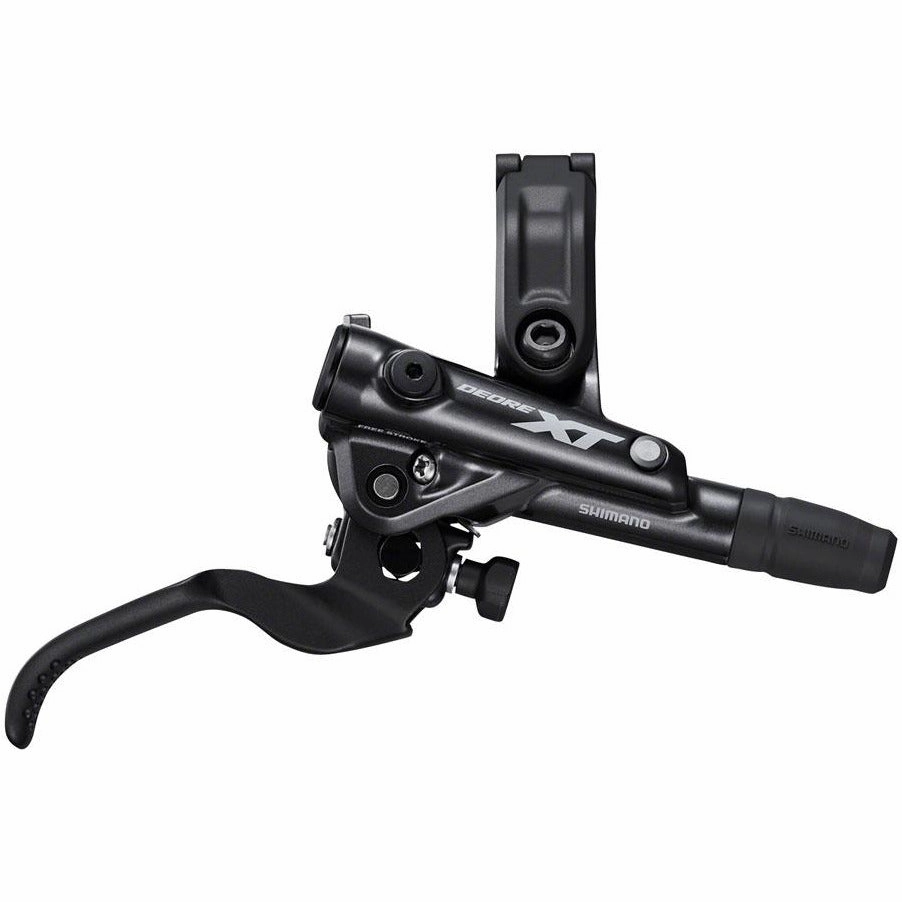Shimano Deore XT BL-M8100/BR-M8120 Disc Brake and Lever - Rear, Hydraulic, Post Mount, 4-Piston, Finned Metal Pads, Black