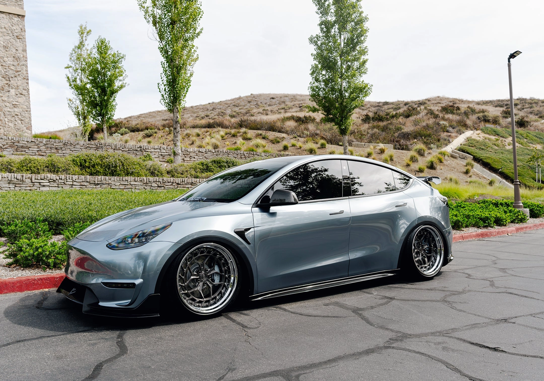 Tesla Model Y Dry Carbon Fiber AT-S Swan Neck Wing 2022 