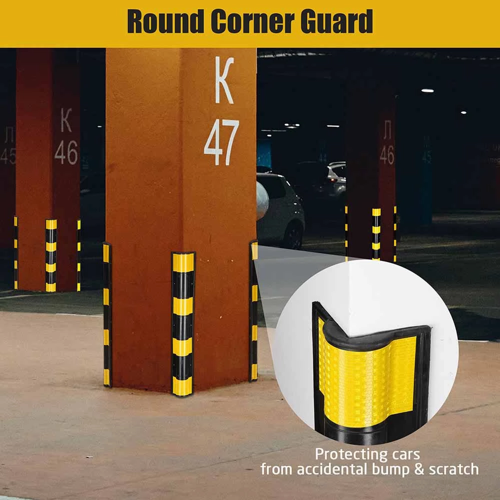 TheLAShop 2pcs Rubber Corner Guards Wall Protector 31 1/8"H Round