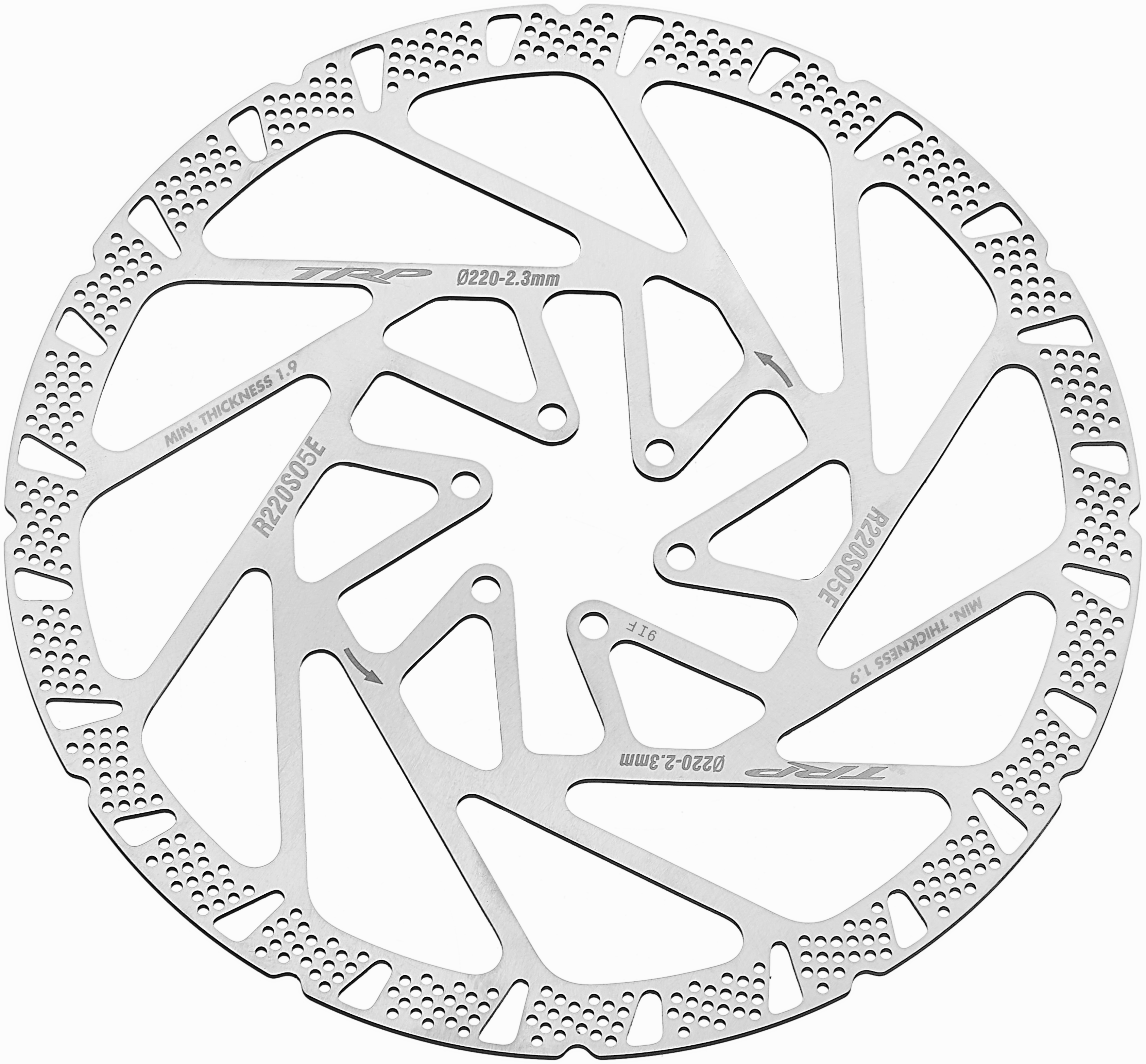 TRP S05E Disc Rotor - 220mm 6-Bolt 2.3mm Silver